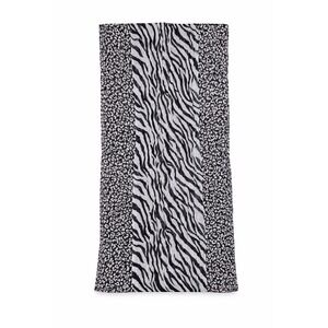 Black Gray Animal Print Infinity Scarf Zebra Leopard Lightweight Soft Knit